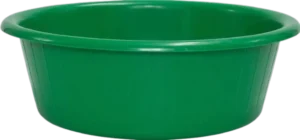Bacia 15L Usiplast na cor verde — utilidade plástica injetada pela Usiplast, vendida no atacado por milheiro